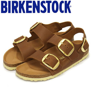 BIRKENSTOCK (ビルケンシュトック) 1024067 MILANO BIG BUCKLE ミラノ ビッグバックル オイルドレザーサンダル COGNAC ナロー幅 BI250 38-