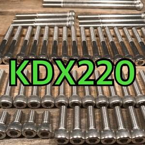 ステンレス製 KDX220 DX220A DX220B 左右エンジンカバーボルト 合計27本