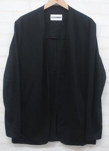 7T4901■ATTACHMENT COTTON DOUBLE FACE COLLARLESS CARDIGAN アタッチメント カラーレス カーディガン