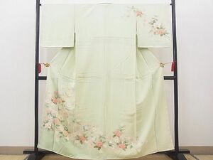 平和屋野田店■訪問着　友禅　椿　逸品　未使用　BAAE6443hv