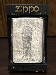 未使用品 1993年 ZIPPO SUPER WILD ジッポ ジッポー ライター スーパー ワイルド インディアン 先住民 MADE IN USA アメリカ製