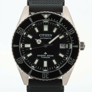 ■ 1円 ～ 正規 中古 美品 定価10.7万■ シチズン CITIZEN ■ プロマスター NB6021-17E メカニカルダイバー ブラック ■ 機械式 自動巻き