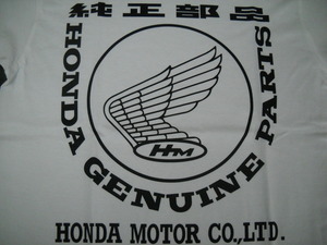 ★Honda 旧ホンダモーター ウィングマーク Hm 少量限定品 純正部品ロゴ Tシャツ クラシカルなHondaロゴ HONDA ホワイト 白 LL（XL）★ 