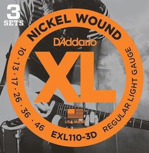 即決◆新品◆送料無料D’Addario EXL110-3D×1パック(計3セット/メール便