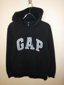 z3571GAP★ギャップ★ワッペン付★スエットパーカー★黒色★USA★人気★激安