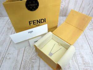 FENDI/フェンディ：シャドーネックレス シルバーカラー メタルネックレス 23年モデル メンズ アクセサリー 中古/USED