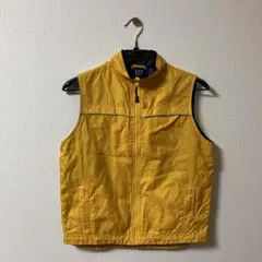 90s oldGAP イエロー ナイロンベスト L ドローコード 古着