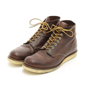 ◆517887 RED WING ◆ワークブーツ 6インチ クラシックラウンド 9111 サイズ9.5D/27.5cm レザー メンズ USA製 カッパー ブラウン