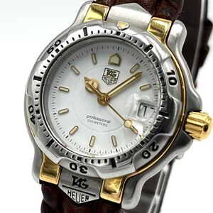 1円《 超希少・極美品 》TAG HEUER タグホイヤー 腕時計 プロフェッショナル デイト 200m WH1351 バイカラー シルバー ゴールド 稼動品 QZ