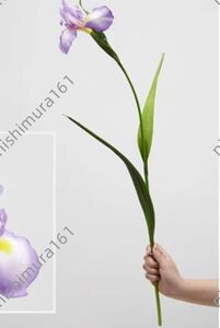 ★イチハツ6本セット★造花★アートフラワー★浅い紫★インテリア小物★★高さ約75cm★ハンドメイド