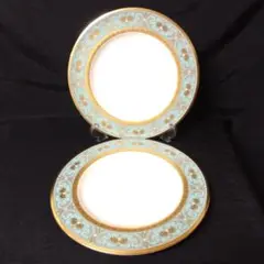 未使用 ノリタケ ジョージアンターコイズ27cmプレート2枚 NORITAKE