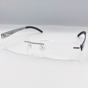 メガネフレーム FREE FORM フリーフォーム FFA801 Col.1 ツーポイント チタニウム カーボン メガネ 眼鏡 デッドストック 送料無料