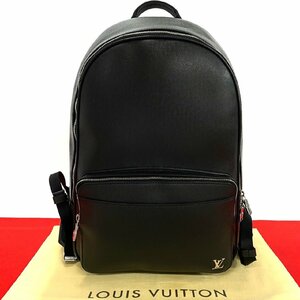 ほぼ未使用 希少品 LOUIS VUITTON ルイヴィトン アレックス タイガ レザー 本革 リュックサック バックパック デイパック ブラック 18349