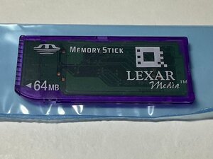 LEXARmedia レキサーメディア MEMORY STICK メモリースティック 64MB 1枚 フォーマット済み 動作確認済みジャンク品