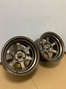  希少 廃盤 RAYS TE37V 9.5j -20 15インチ VOLKRACING PCD114.3 ブロンズ レイズホイール ae86 ハチロク ハコスカ