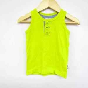 ユナイテッドアローズ ヘンリーネック タンクトップ ノースリーブ 男の子用 75サイズ 黄緑 ベビー 子供服 UNITED ARROWS