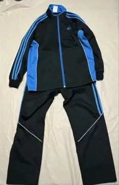 adidas ジャージ上下セット サイズ150 黒/青