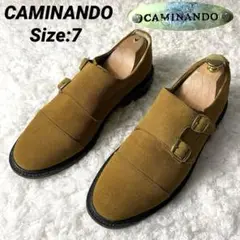 【美品✨】Caminando ライトブラウン スエード ダブルモンク サイズ7