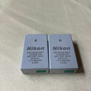 Nikon ニコン リチウムイオンバッテリー EN-EL24 2セット@248646