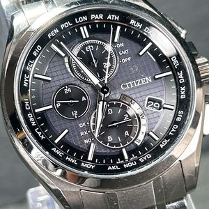 CITIZEN シチズン ATTESA アテッサ AT8040-57E 腕時計 電波ソーラー アナログ エコドライブ チタニウム クロノグラフ メンズ 動作確認済み