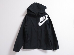 NIKE キッズ ウィンドブレーカー 黒 ブラック 130 ナイキ ナイロン ジャケット パーカー CU9301-010