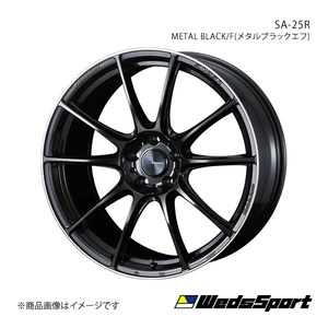 WedsSport/SA-25R シビック FL1 純正タイヤサイズ(225/35-19) アルミホイール1本【19×8.0J 5-114.3 INSET45 METAL BLACK/F】0073814