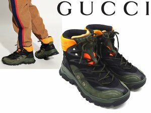 17万新品◆6H=25.5cm◆GUCCI グッチGGトレッキングスニーカー 1円