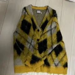 MOUSSY ダイヤモンド柄カーディガン F