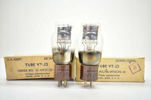 HYTRON VT-25 真空管 元箱付 2点まとめて[ハイトロン][785-WFSCPD-42][ラジオ][アンプ][パーツ][アメリカ][US ARMY][米軍][軍用]24M