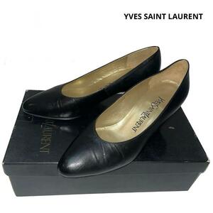 yves saint laurent パンプス レザー プラック 34 1/2