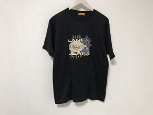 美品本物ランセルLANCELブランドロゴ刺繍半袖Tシャツスーツ黒ブラックゴルフ旅行トラベルビジネスメンズモードL