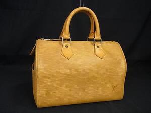 1円 ■美品■ LOUIS VUITTON ルイヴィトン M43019 エピ スピーディ25 ハンドバッグ ミニボストン トート タッシリイエロー BI6250