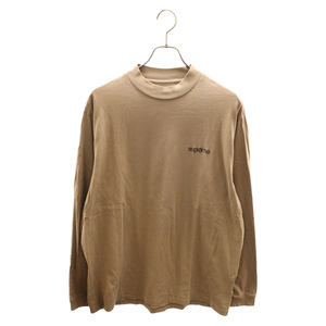 SUPREME シュプリーム 22AW Mock Neck L/S Top クラシックロゴ モックネック ロングスリーブ 長袖Tシャツ ブラウン