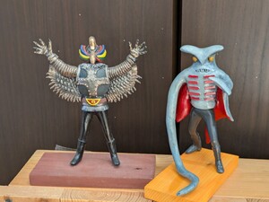 ◎奇っ械人電気エイ&奇っ械人ハゲタカン、ガレージキット完成品2体セット。◎1/15◎仮面ライダーストロンガー、ブラックサタン怪人