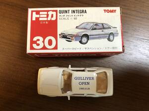 ★ 新品 トミカ 特注 30 ホンダ クイント インテグラ ガリバーオープン記念 日本製