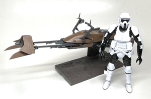 素組完成品 STAR WARS 1/12 スカウト・トルーパー ＆ スピーダー・バイク プラモデル STAR WARS スターウォーズ