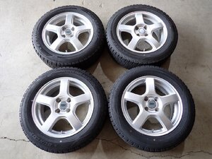 YS11118【送料無料175/65R15】アクア スイフト キューブ フィットなどへ ダンロップ 中古スタッドレス ■15×5.5J 100/4H ET42■