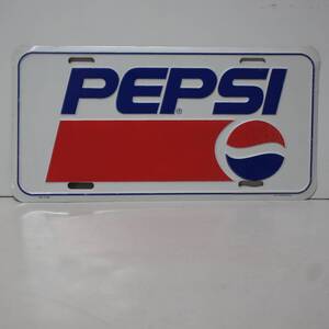 ブリキ板【ＰＥＰＳＩ 】ブリキの看板「ブリキ プレート」・寸法(約)：30.5×15cm