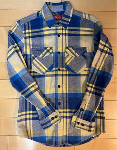 Supreme Heavyweight Plaid Flannel Shirt S size Blue 中古 直営店購入 