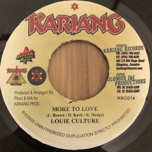 送料無料★レア 大人気 Digital Roots!! MORE TO LOVE / LOUIE CULTURE★レゲエレコード大量出品中