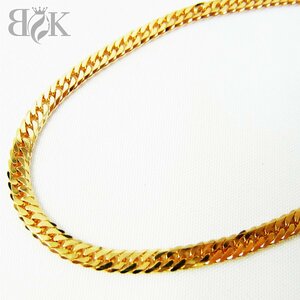 展示品 K18 喜平6面 ダブルネックレス 造幣局刻印 約20.4g 全長：約60cm 幅：約3.3mm ゴールド ■