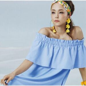 安室奈美恵 着用 新品 H&M Namie Amuro オフショルダー ワンピース Size L