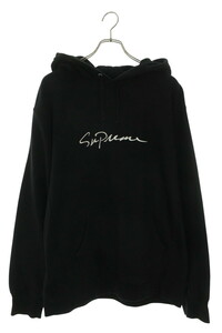 シュプリーム パーカー 18AW Classic Script Hooded Sweatshirt サイズ:XL クラシック スクリプト ロゴ フーデッドパーカー 中古 SB01