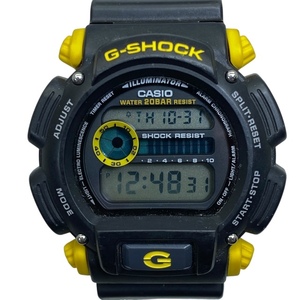 【稼働品】CASIO カシオ G-SHOCK ジーショック DW-9052 腕時計 時計 アクセサリー デジタル クォーツ ラバー ブラック イエロー