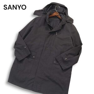 SANYO サンヨー 秋冬 GORE-TEX ゴアテックス★ 中綿ライナー シングル コート Sz.L　メンズ ビジネス　I4T04024_C#N