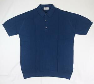 新品 John Smedley　ジョンスメドレー 最高級シーアイランドコットン XXLサイズ ポロシャツ　INDIGO