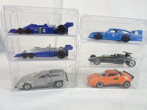 東▲Nwd079/絶版 日本製 tomica トミカ レーシングカー6台 DOMU-0/TYRRELL P-34 FORD/LANCIA STRATOS/CELICA TURBO 他 黒箱/1円～