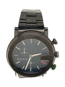 GUCCI◆クォーツ腕時計/アナログ/BLK/SLV/101M