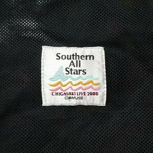 Southern All Stars/サザンオールスターズ 茅ヶ崎LIVE2000 CHIGASAKIライブ メッシュポーチ 黒/ブラック 巾着 送料￥180- 