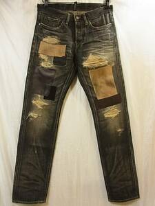 SIZE1 glamb グラム エースデニム Ace denim ブラックデニム グランジスタイル タイトデニム